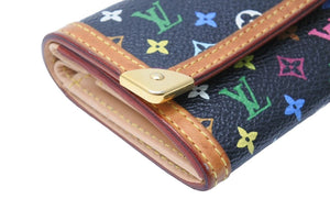 Louis Vuitton ルイヴィトン 二つ折り財布 ミニウォレット MI0045 モノグラムキャンバス レザー マルチカラー 美品 中古 43477
