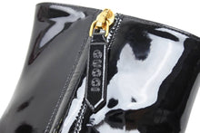 Load image into Gallery viewer, GUCCI グッチ ダブルGパテント アンクル ブーツ ロゴ ブラック エナメル 靴 シューズ 花 柄 524658 サイズ37 1/2 中古 43481