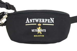 VETEMENTS ヴェトモン アントワープ ロゴ ファニーパック ウエストバッグ ボディバッグ ブラック UF51BA300B 美品 中古 43493