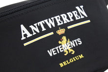 画像をギャラリービューアに読み込む, VETEMENTS ヴェトモン アントワープ ロゴ ファニーパック ウエストバッグ ボディバッグ ブラック UF51BA300B 美品 中古 43493