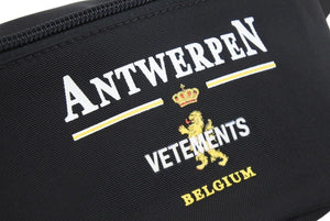 VETEMENTS ヴェトモン アントワープ ロゴ ファニーパック ウエストバッグ ボディバッグ ブラック UF51BA300B 美品 中古 43493