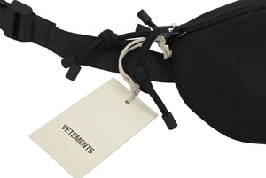 VETEMENTS ヴェトモン アントワープ ロゴ ファニーパック ウエストバッグ ボディバッグ ブラック UF51BA300B 美品 中古 43493