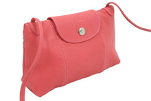 Load image into Gallery viewer, LONGCHAMP ロンシャン ミニショルダーバッグ キュイール プリアージュ ミニ ポシェット レザー ピンク 美品 中古 43498