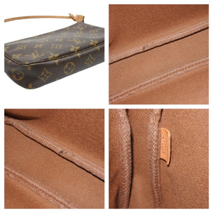 LOUIS VUITTON ルイ・ヴィトン ポシェット・アクセソワール モノグラム ブラウン M40712 アクセサリーポーチ 美品 中古 43508