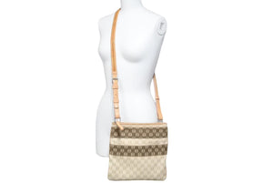 LOEWE ロエベ ショルダーバッグ クロスボディバッグ アナグラム ロゴグラム ヴィンテージ キャンバス ブラウン 良品 中古 43511
