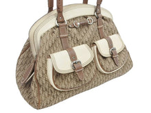 Load image into Gallery viewer, Christian Dior クリスチャンディオール トロッター ボストンバッグ ベージュ アイボリー レザー キャンバス 美品 中古 43514