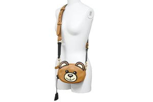 [USED/中古]MOSCHINO モスキーノ ショルダーバッグ ブラウン ブラック レザー Bランク 中古 n43552