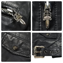 Load image into Gallery viewer, DSMG限定 CHROME HEARTS クロムハーツ ライダースジャケット JACKET MOTO LAURIE LEATHER サイズS 美品 中古 45359