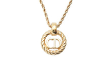 Load image into Gallery viewer, Christian Dior クリスチャンディオール ネックレス アクセサリー CDロゴ ラウンド 丸形 ゴールド GP 美品 中古 43560