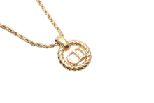 Load image into Gallery viewer, Christian Dior クリスチャンディオール ネックレス アクセサリー CDロゴ ラウンド 丸形 ゴールド GP 美品 中古 43560