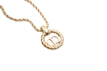 Load image into Gallery viewer, Christian Dior クリスチャンディオール ネックレス アクセサリー CDロゴ ラウンド 丸形 ゴールド GP 美品 中古 43560