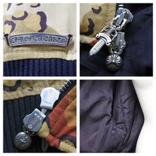 画像をギャラリービューアに読み込む, 新品同様 Chrome Hearts クロムハーツ P JKT U BOMBER SEX SEX RECORDS ダブルジップ迷彩ボンバージャケット サイズL 中古 43573