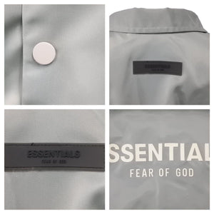 ESSENTIALS エッセンシャルズ COACHES JACKET SEAFORM バックロゴコーチブルゾン グリーン ナイロン サイズXL 美品 中古 43575