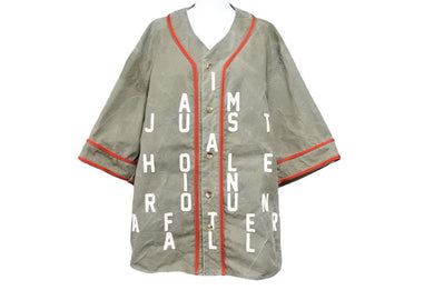 READYMADE レディメイド ベースボール シャツ テント生地 カーキ Baseball Shirt US army tent shell 良好 中古 43579