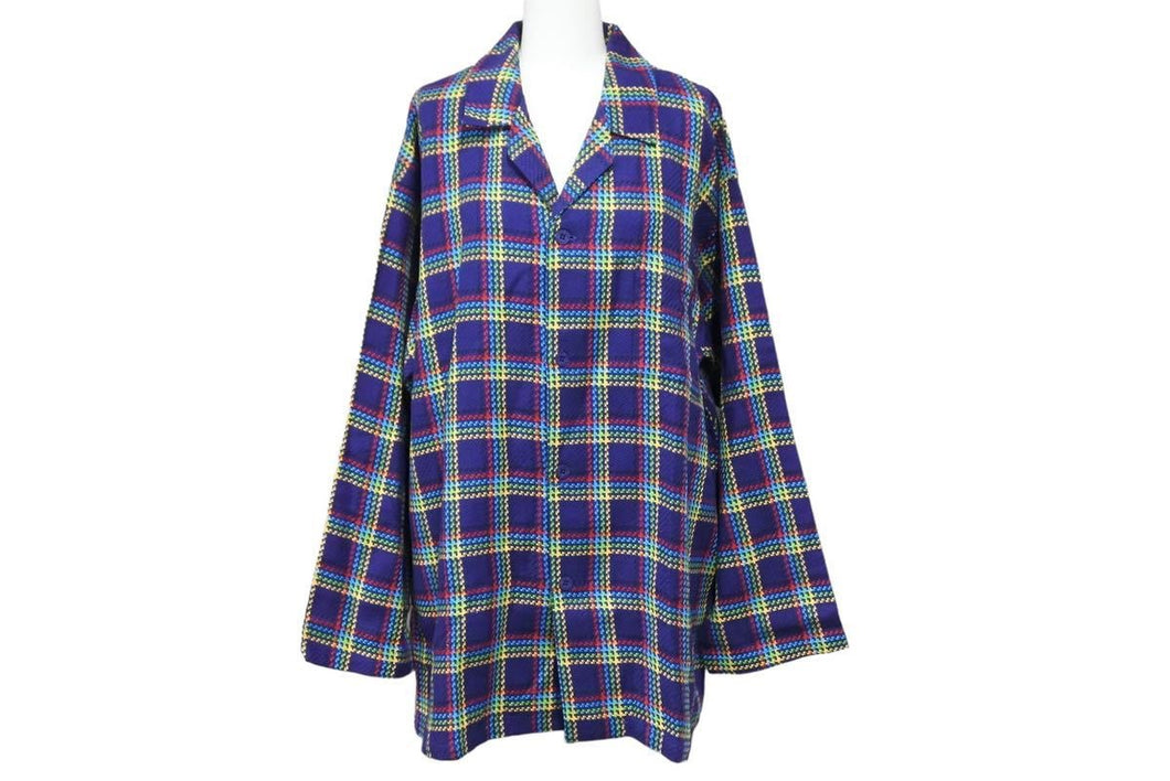 未使用品 YVES SAINT LAURENT イヴサンローラン セットアップ ヴィンテージ マルチカラー 千鳥柄 ブラウン サイズMA 中古 43594