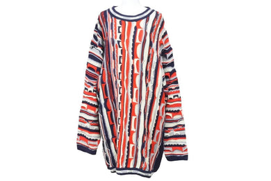 COOGI クージー 3D ニット マルチカラー トップス ウール セーター 立体編み 個性的 3XL 美品 中古 43608