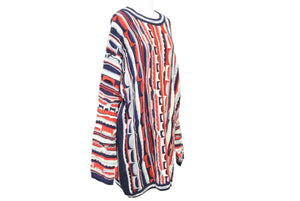 COOGI クージー 3D ニット マルチカラー トップス ウール セーター 立体編み 個性的 3XL 美品 中古 43608
