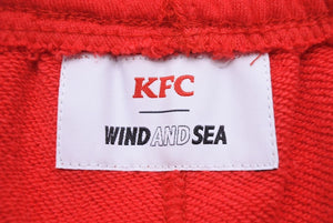 WIND AND SEA×KFC ウィンダンシー×ケンタッキーフライドチキン スウェットパンツ レッド WDS-KFC-09 サイズM 美品 中古 43610