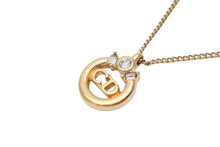 Load image into Gallery viewer, Christian Dior クリスチャンディオール ネックレス アクセサリー ジュエリー CDロゴ ラインストーン GP 美品 中古 43621