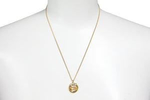 Christian Dior クリスチャンディオール ネックレス アクセサリー ジュエリー CDロゴ ラインストーン GP 美品 中古 43621