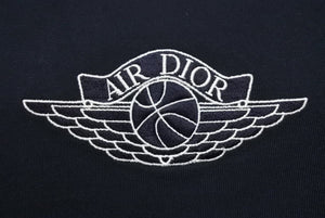 極美品 Dior × NIKE JORDAN ディオール ナイキ AIR DIOR ウィングロゴ 半袖Ｔシャツ ネイビー 033J625B0554 サイズS 中古 43652
