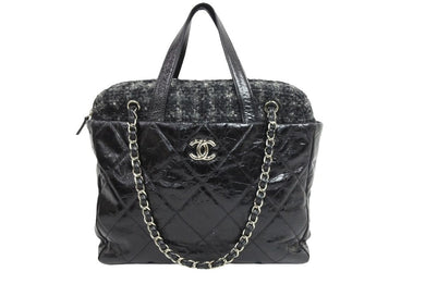 CHANEL シャネル ポートベロー マトラッセ 2WAY ハンドバッグ チェーンショルダー ココマーク 黒 13番台 A46148 美品 中古 43653