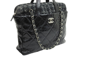 CHANEL シャネル ポートベロー マトラッセ 2WAY ハンドバッグ チェーンショルダー ココマーク 黒 13番台 A46148 美品 中古 43653