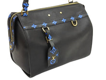 画像をギャラリービューアに読み込む, 新品同様 LOUIS VUITTON ルイヴィトン ショルダーバッグ スピーディアマゾン ブラック スムースレザー ブルー M42202 中古 43663