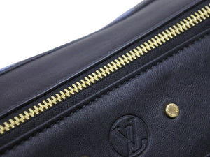 新品同様 LOUIS VUITTON ルイヴィトン ショルダーバッグ スピーディアマゾン ブラック スムースレザー ブルー M42202 中古 43663