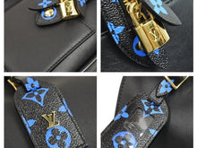 画像をギャラリービューアに読み込む, 新品同様 LOUIS VUITTON ルイヴィトン ショルダーバッグ スピーディアマゾン ブラック スムースレザー ブルー M42202 中古 43663
