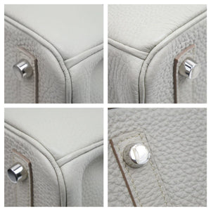 新品同様 HEMRES エルメス バーキン25 トゴ グレー グリスパール系 シルバー金具 T刻印 中古 43678