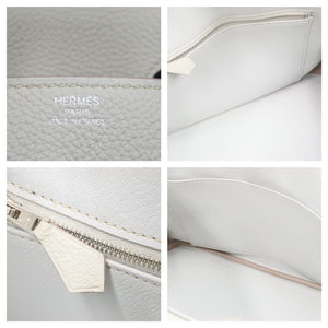 新品同様 HEMRES エルメス バーキン25 トゴ グレー グリスパール系 シルバー金具 T刻印 中古 43678
