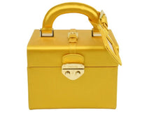 画像をギャラリービューアに読み込む, 激レア 新品同様 PRADA プラダ ジュエリーボックス トライアングルロゴ イエロー サテン N12579 ゴールド金具 43693