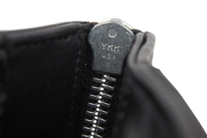 CHROME HEARTS クロムハーツ ハンドバッグ CHクロス ブラックダガージップ カーフスキン ロゴ シルバ−925 良好 中古 43705