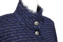 Load image into Gallery viewer, CHANEL シャネル ツイードジャケット トップス 上着 P27857V16954 ネイビー サイズ36 美品 中古 43707