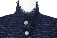 Load image into Gallery viewer, CHANEL シャネル ツイードジャケット トップス 上着 P27857V16954 ネイビー サイズ36 美品 中古 43707
