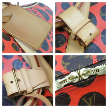 画像をギャラリービューアに読み込む, 極美品 LOUIS VUITTON ルイヴィトン パンプキンドット キーポルバンドリエール55 草間彌生 M40695 ボストンバッグ 中古 43720