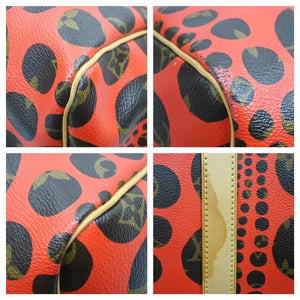 極美品 LOUIS VUITTON ルイヴィトン パンプキンドット キーポルバンドリエール55 草間彌生 M40695 ボストンバッグ 中古 43720