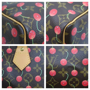 LOUIS VUITTON ルイ ヴィトン モノグラムチェリー 村上隆 スピーディ25 ハンドバッグ ミニボストン M95009 美品 中古 43725