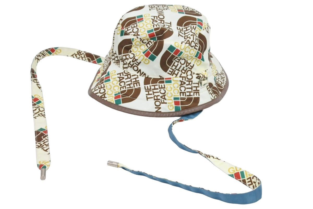 グッチ ノースフェイス 652942 バケットハット ブラウン ナイロン