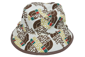 GUCCI × The North Face グッチ ザ ノースフェイス バケットハット ナイロン ホワイト ブルー 652942 4HADY 9769 美品 中古 43734