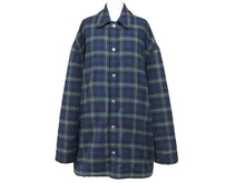 Load image into Gallery viewer, BALENCIAGA バレンシアガ チェック ダウンジャケット アウター マルチカラーロゴ 602447 サイズ44 美品 中古 43779