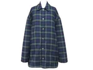 BALENCIAGA バレンシアガ チェック ダウンジャケット アウター マルチカラーロゴ 602447 サイズ44 美品 中古 43779