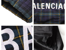Load image into Gallery viewer, BALENCIAGA バレンシアガ チェック ダウンジャケット アウター マルチカラーロゴ 602447 サイズ44 美品 中古 43779