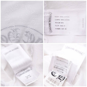 CHROME HEARTS クロムハーツ 半袖Tシャツ Neck Logo Pocket Tee ポケットティー ネックロゴ コットン ホワイト XL 良品 中古 43782