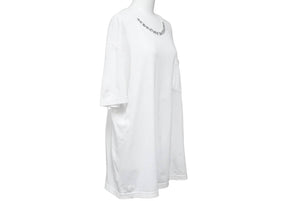 CHROME HEARTS クロムハーツ 半袖Tシャツ Neck Logo Pocket Tee ポケットティー ネックロゴ コットン ホワイト XL 良品 中古 43782
