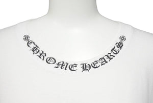 CHROME HEARTS クロムハーツ 半袖Tシャツ Neck Logo Pocket Tee ポケットティー ネックロゴ コットン ホワイト XL 良品 中古 43782