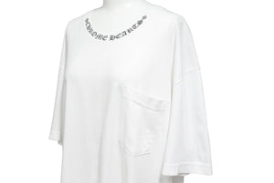 CHROME HEARTS クロムハーツ 半袖Tシャツ Neck Logo Pocket Tee ポケットティー ネックロゴ コットン ホワイト XL 良品 中古 43782
