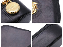 Load image into Gallery viewer, Gianni Versace ジャンニ ヴェルサーチ ジュエリーボックス メデューサ レザー ブラック ゴールド 美品 中古 43789