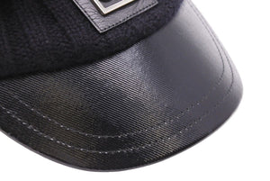 CHANEL シャネル スポーツライン ニット キャップ ココマーク カシミヤ ブラック シルバー金具 サイズONESIZE 美品 中古 43797